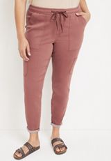 Plus Size Weekender Drawstring Cargo Pant, C3765, small