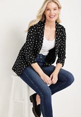 Versa Polka Dot Blazer, BLACK COMBO, small