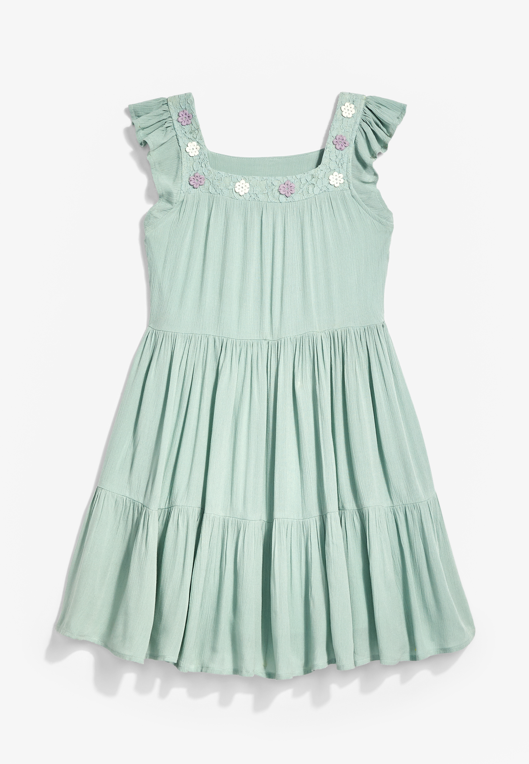 Girls Lace Trim Dress | maurices