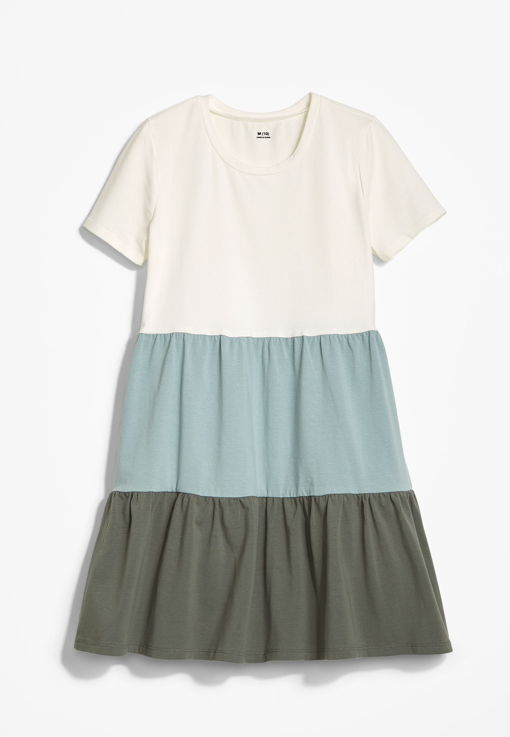 Girls Colorblock Tiered Dress | maurices