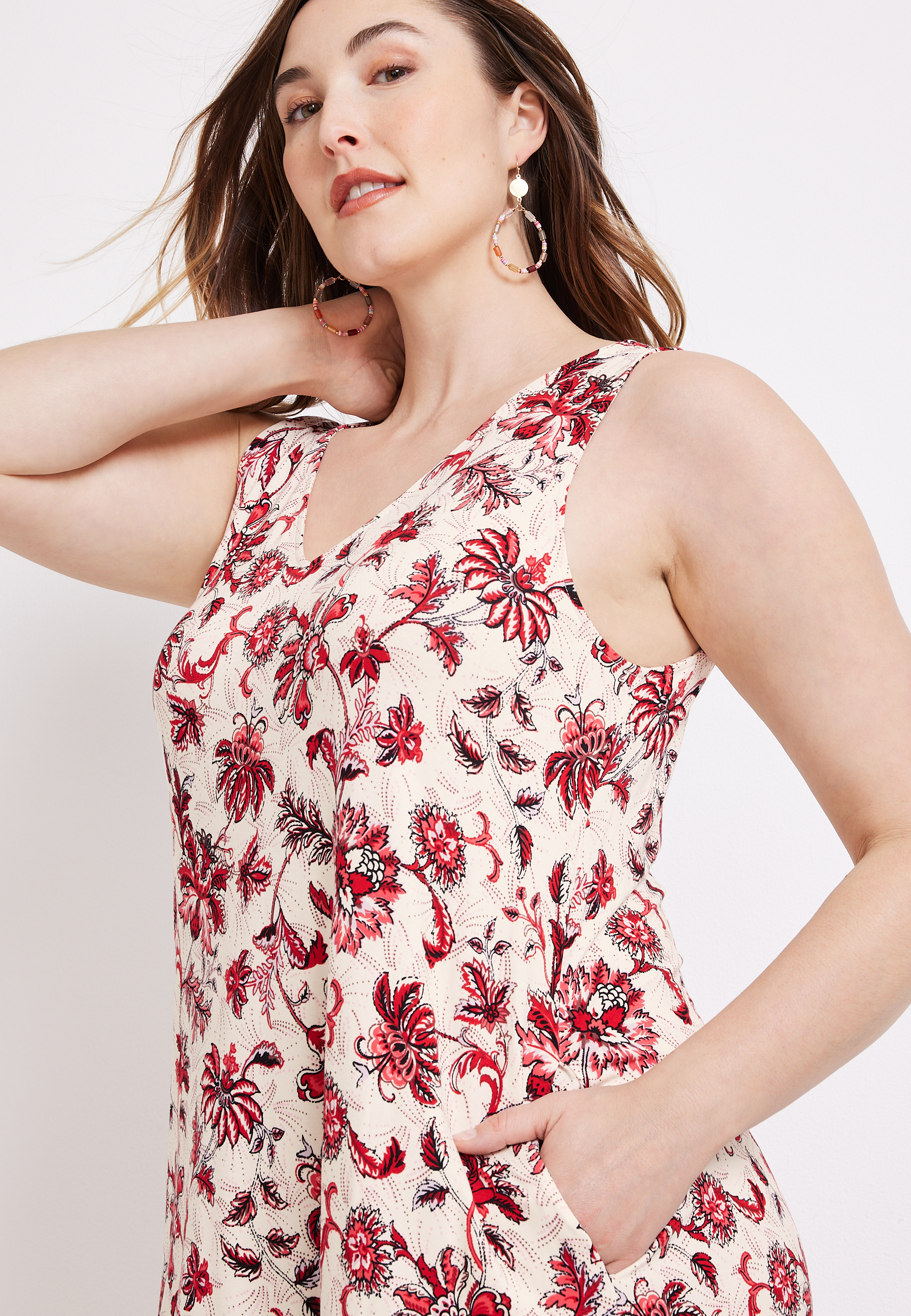 Plus Size 24/7 Cross Back Swing Dress, C2380, large
