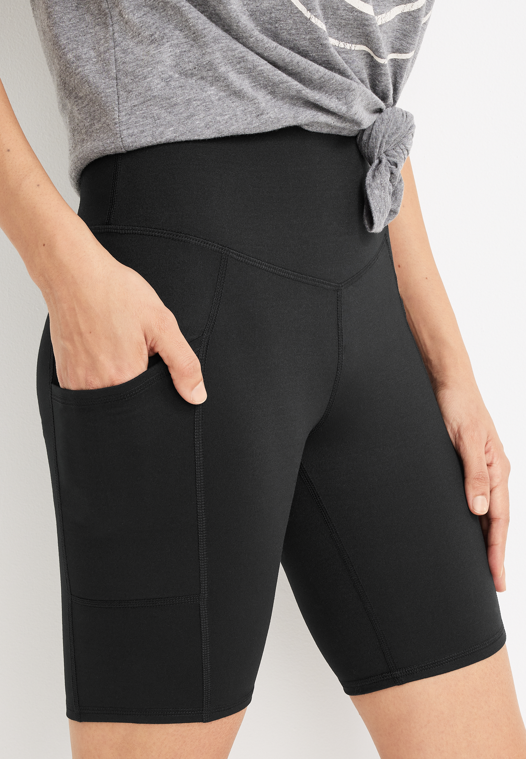 High Rise Luxe Side Pocket 8in Bike Short, C106, large