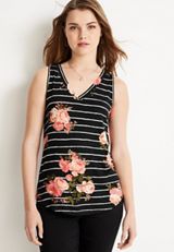 24/7 Mara V Neck Tank Top, C1756, small