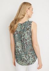 Delton Zipper Back Tank, C5433, small