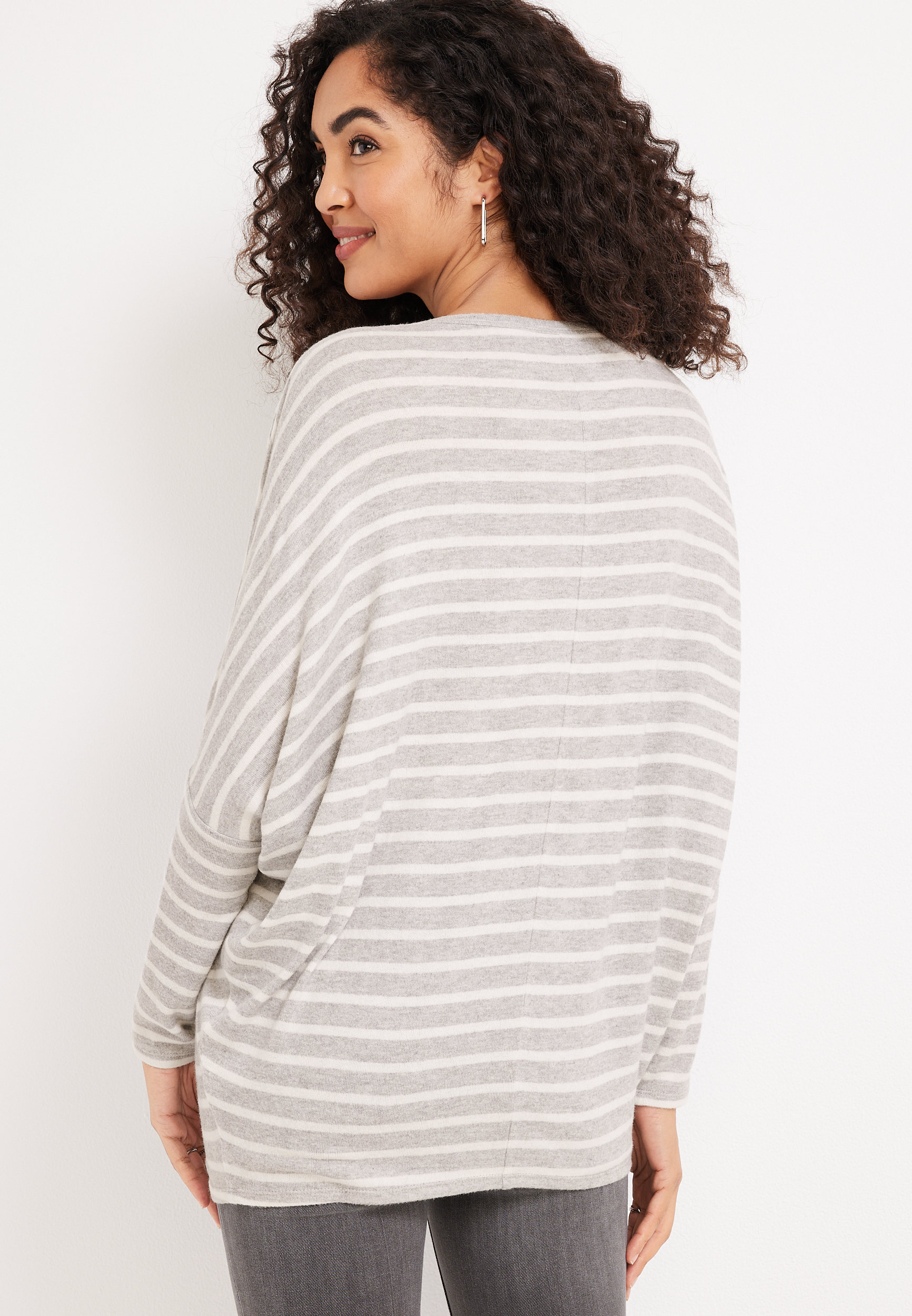 24/7 Dakota Striped Dolman Top, , large