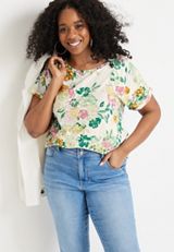 Plus Size 24/7 Dawson Drop Shoulder Tee, C2380, small