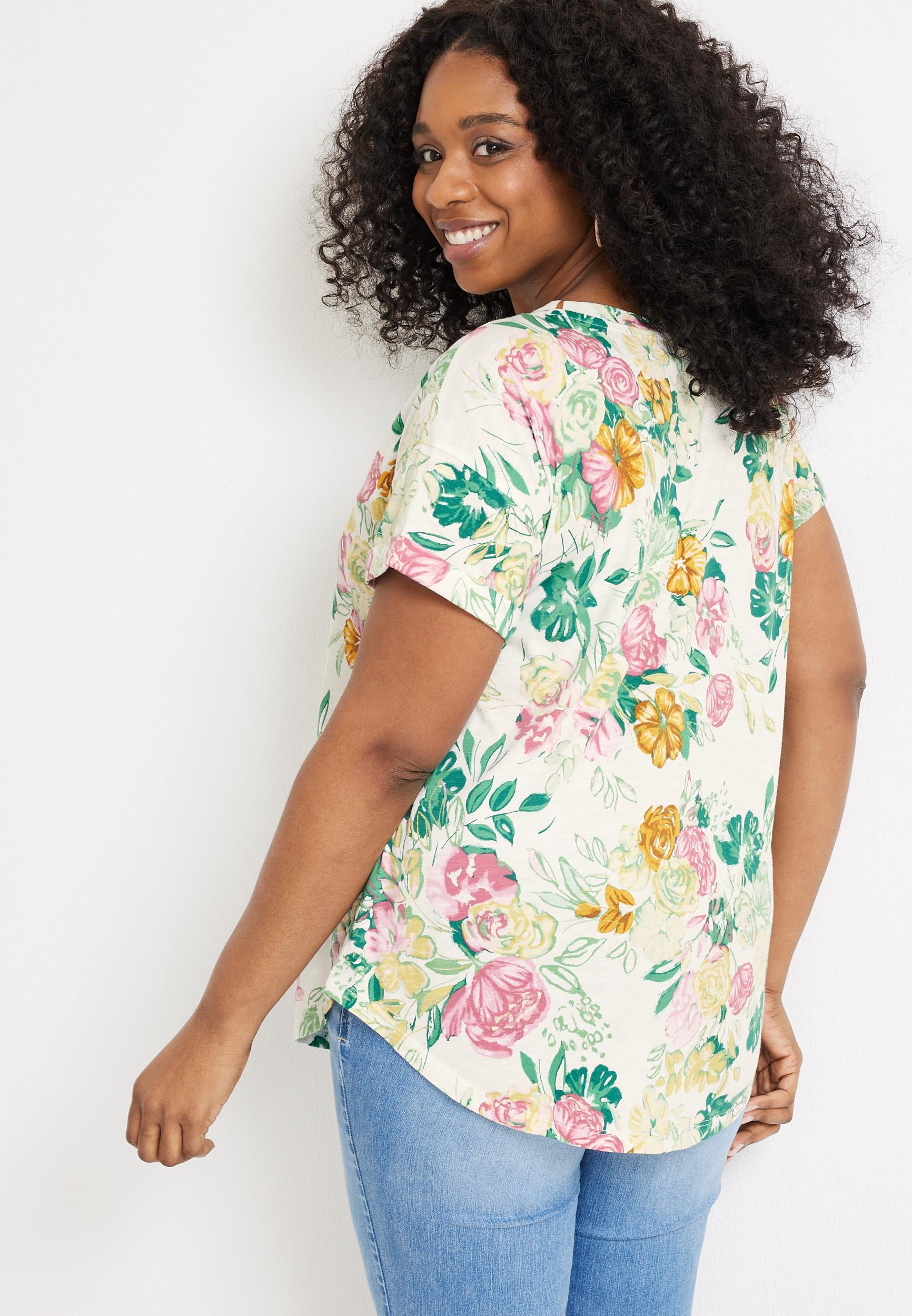 Plus Size 24/7 Dawson Drop Shoulder Tee, C2380, large