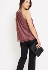 Lace Halter Neck Tank Top, C3215, small