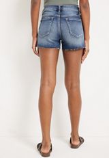 KanCan&trade; High Rise 3.5in High Low Hem Short, DARK SANDBLAST, small
