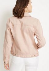 Soft Pink Denim Jacket, C595, small