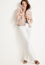 Soft Pink Denim Jacket, C595, small