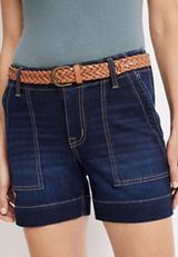 m jeans by maurices&trade; Weekender Mid Rise 5in Belted Short, C258, small