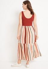 Striped Maxi Dress, C8316, small