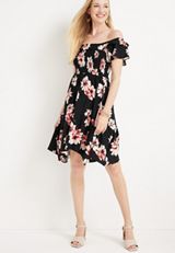 Floral Off The Shoulder Mini Dress, C1756, small