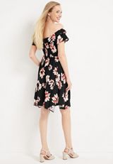Floral Off The Shoulder Mini Dress, C1756, small