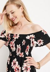 Floral Off The Shoulder Mini Dress, C1756, small