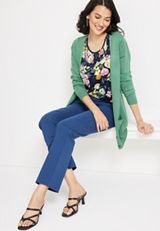 Floral Fairlane Flutter Tee, BLUE JASMINE COMBO, small