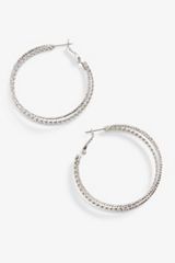 Silver Hoop Earrings, C431, small