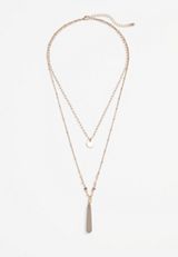 Pink Stone Layered Necklace, , small