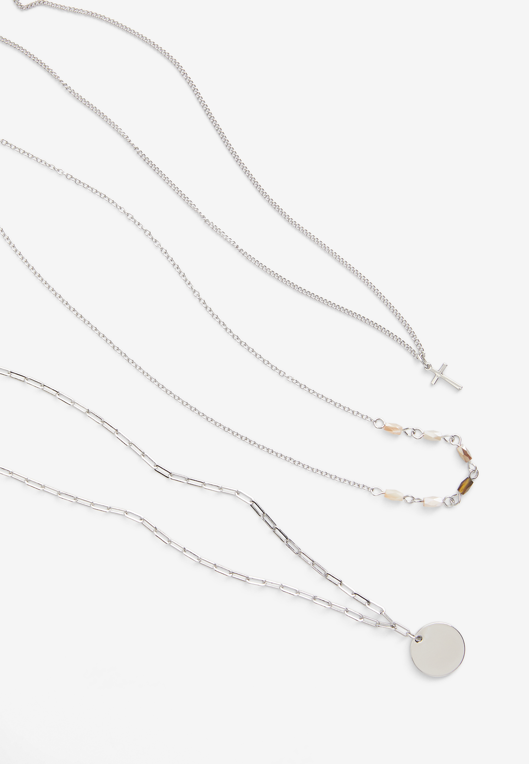 3 Pack Cross Pendant Necklace Set, , large