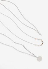 3 Pack Cross Pendant Necklace Set, , small