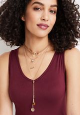 Layered Suede And Gold Choker Necklace, , small