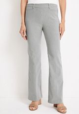 Bengaline Mid Rise Striped Flare Pant, GRAY COMBO, small