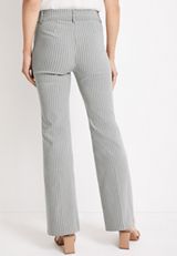 Bengaline Mid Rise Striped Flare Pant, GRAY COMBO, small