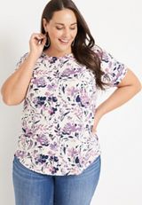 Plus Size 24/7 Dawson Drop Shoulder Tee, C8216, small