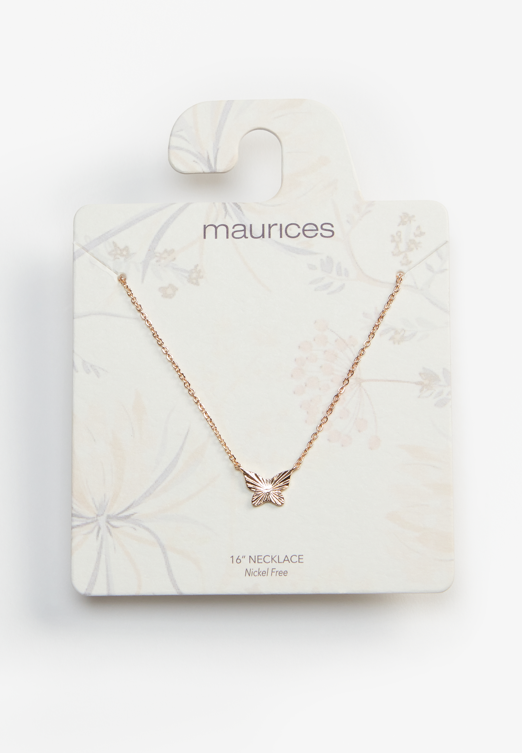 Butterfly Pendant Necklace, , large
