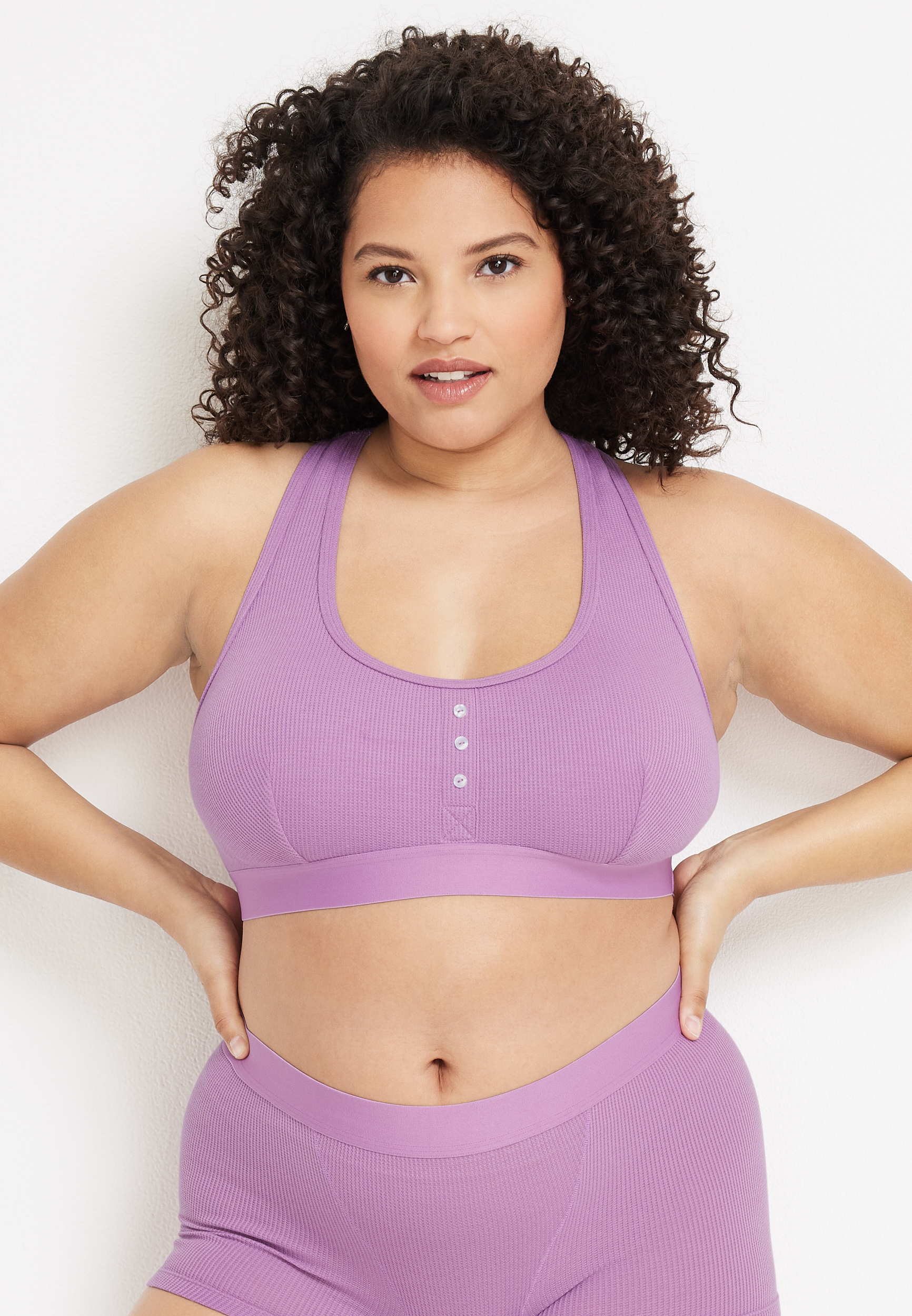 Simply Comfy Waffle Racerback Bralette, C5815, large
