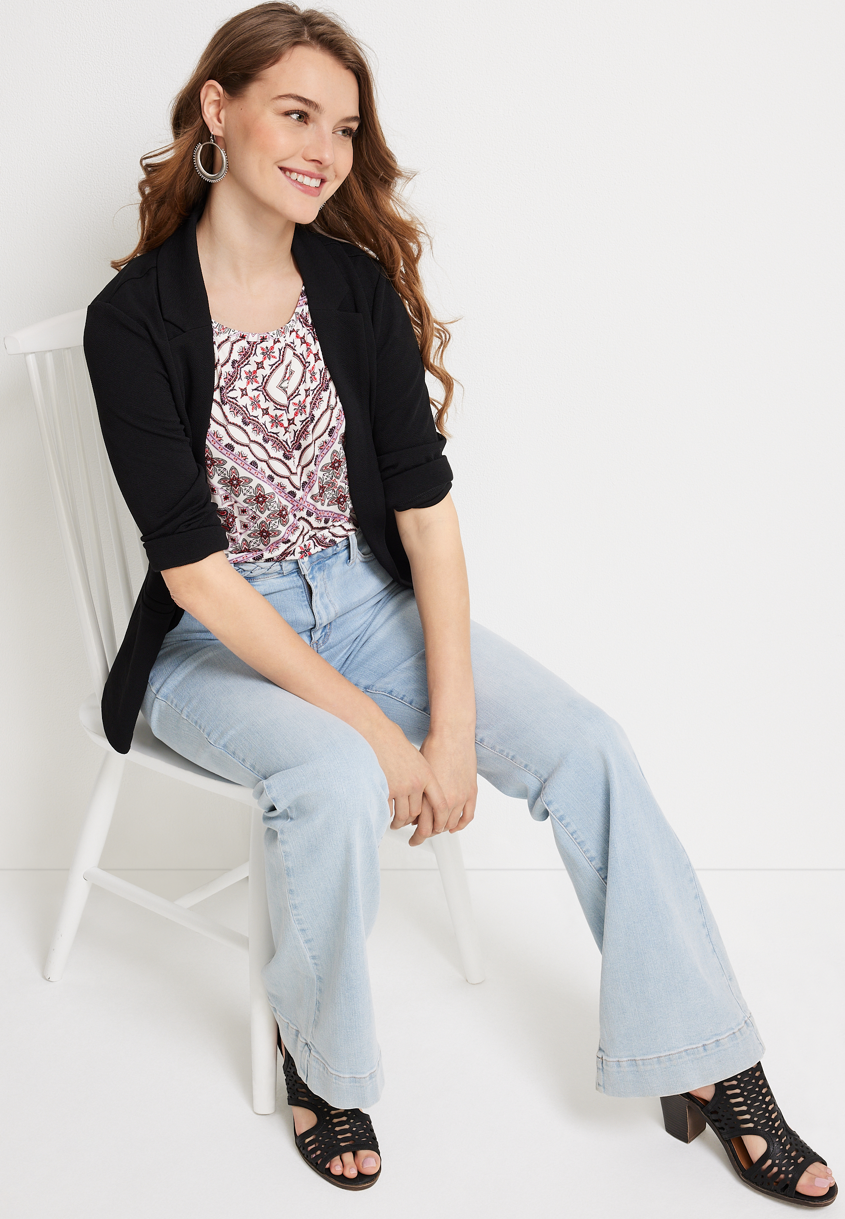 24/7 Mara Patchwork High Neck Tank Top, C2380, large