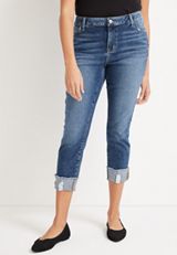 m jeans by maurices&trade; Mid Fit Mid Rise Cropped Jegging, MEDIUM SANDBLAST, small