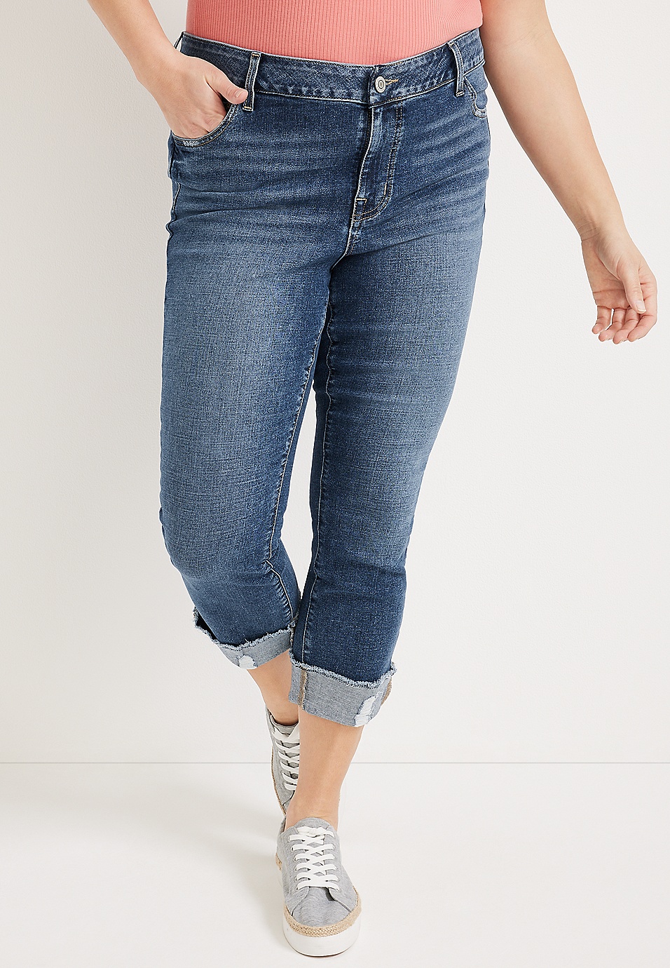 Plus m jeans by maurices™ Mid Mid Rise Cropped Jegging maurices