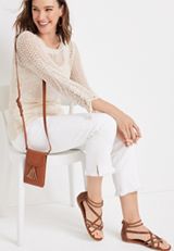 Open Stitch Cinch Sleeve Sweater, C2983, small