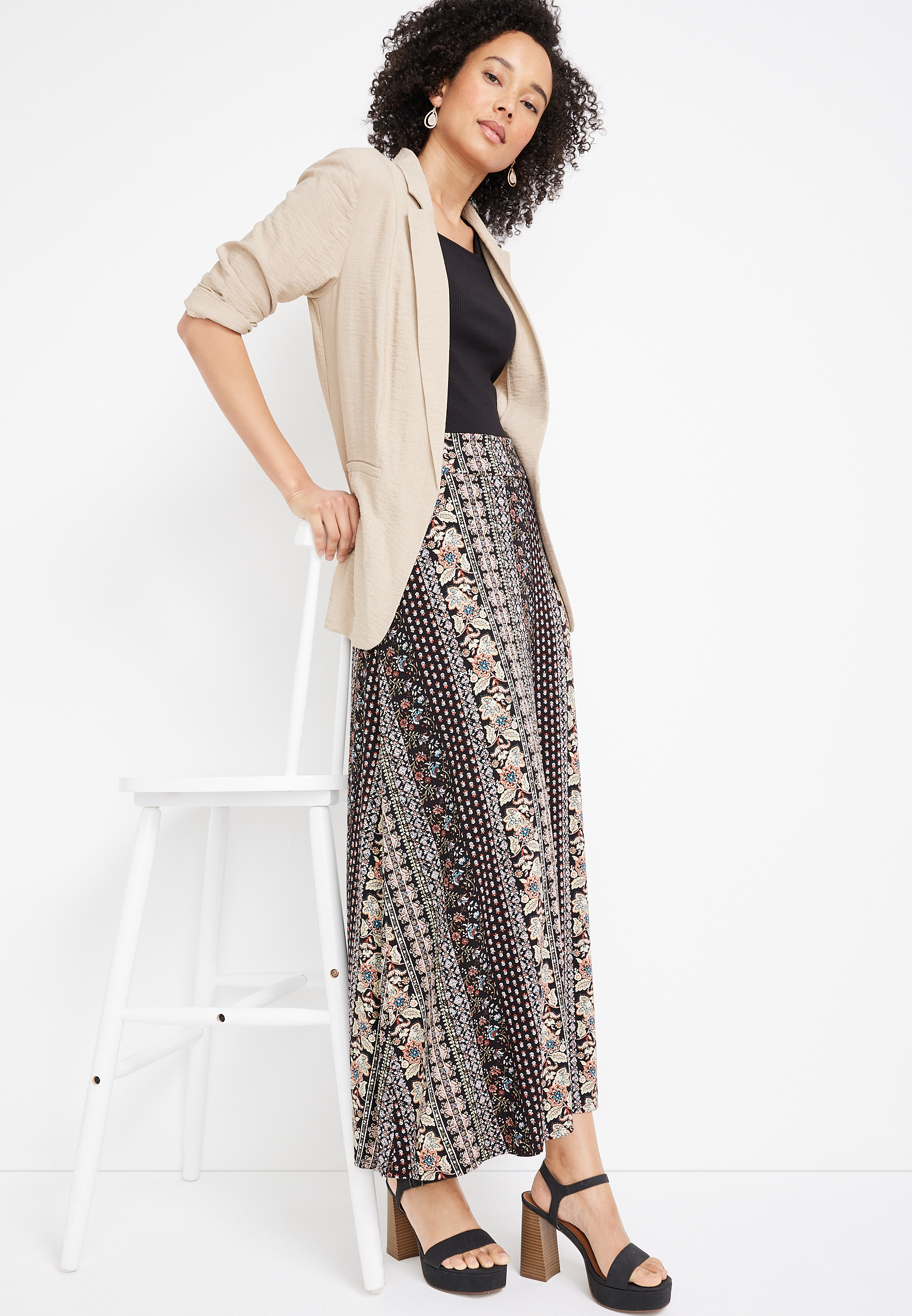 High Rise Maxi Skirt | maurices