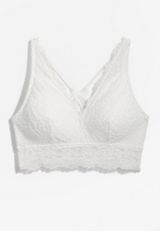 Vintage Lace Multi Strap Bralette, SOFT WHITE, small