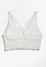 Vintage Lace Multi Strap Bralette, SOFT WHITE, small