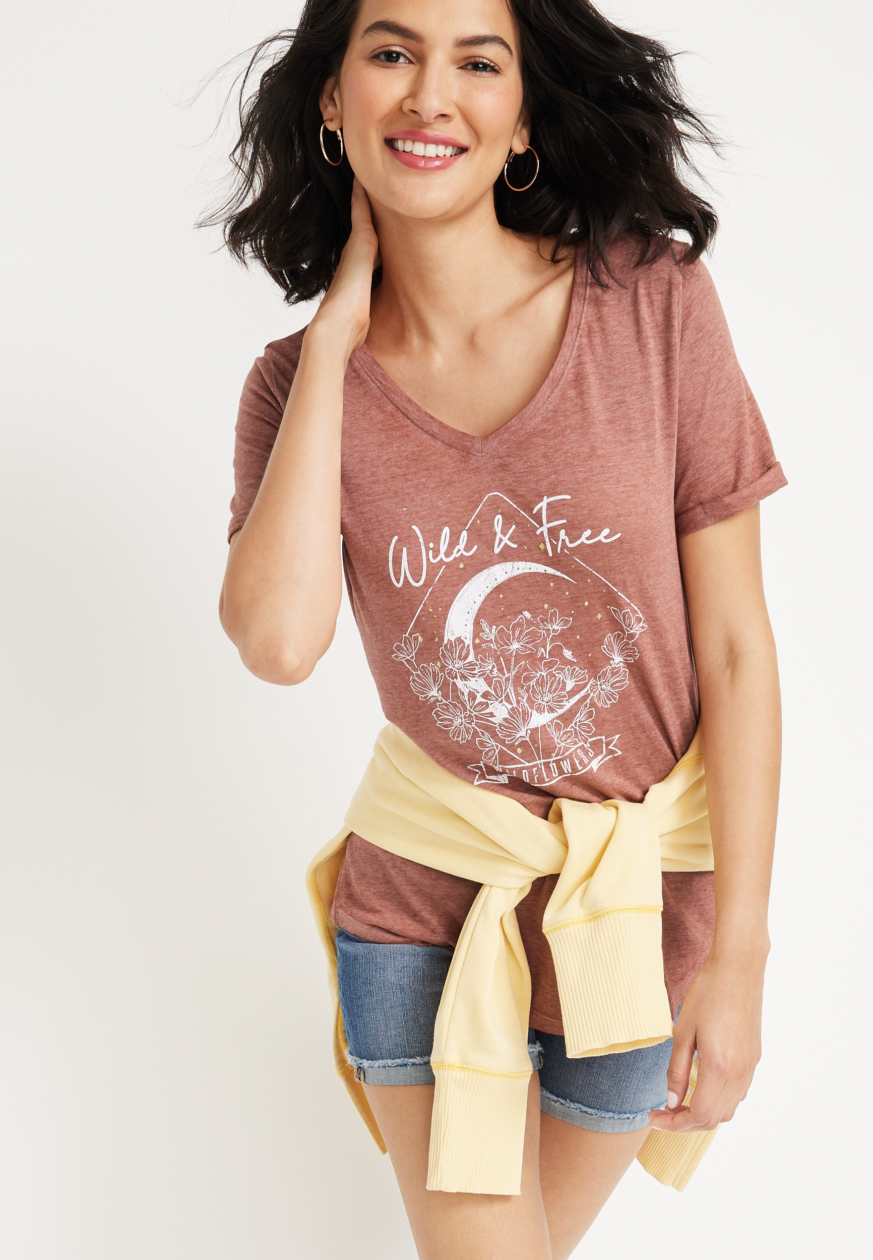 Wild And Free Graphic Tee, C5436, large