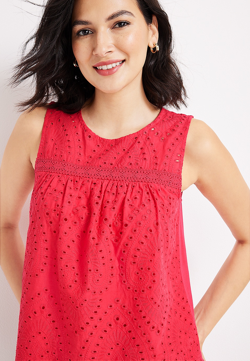 White Eyelet Embroidered Top - Cropped Lace Top - Ruffled Crop To - Lulus