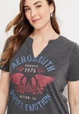 Plus Size Aerosmith Graphic Tee, C106, small