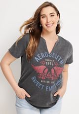 Plus Size Aerosmith Graphic Tee, C106, small
