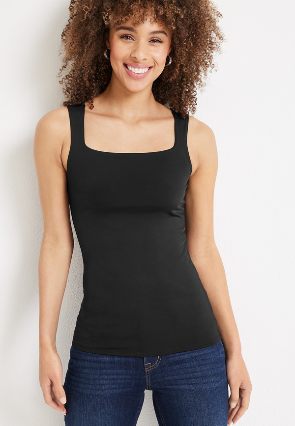 edgely™ Square Neck Tank Top | maurices