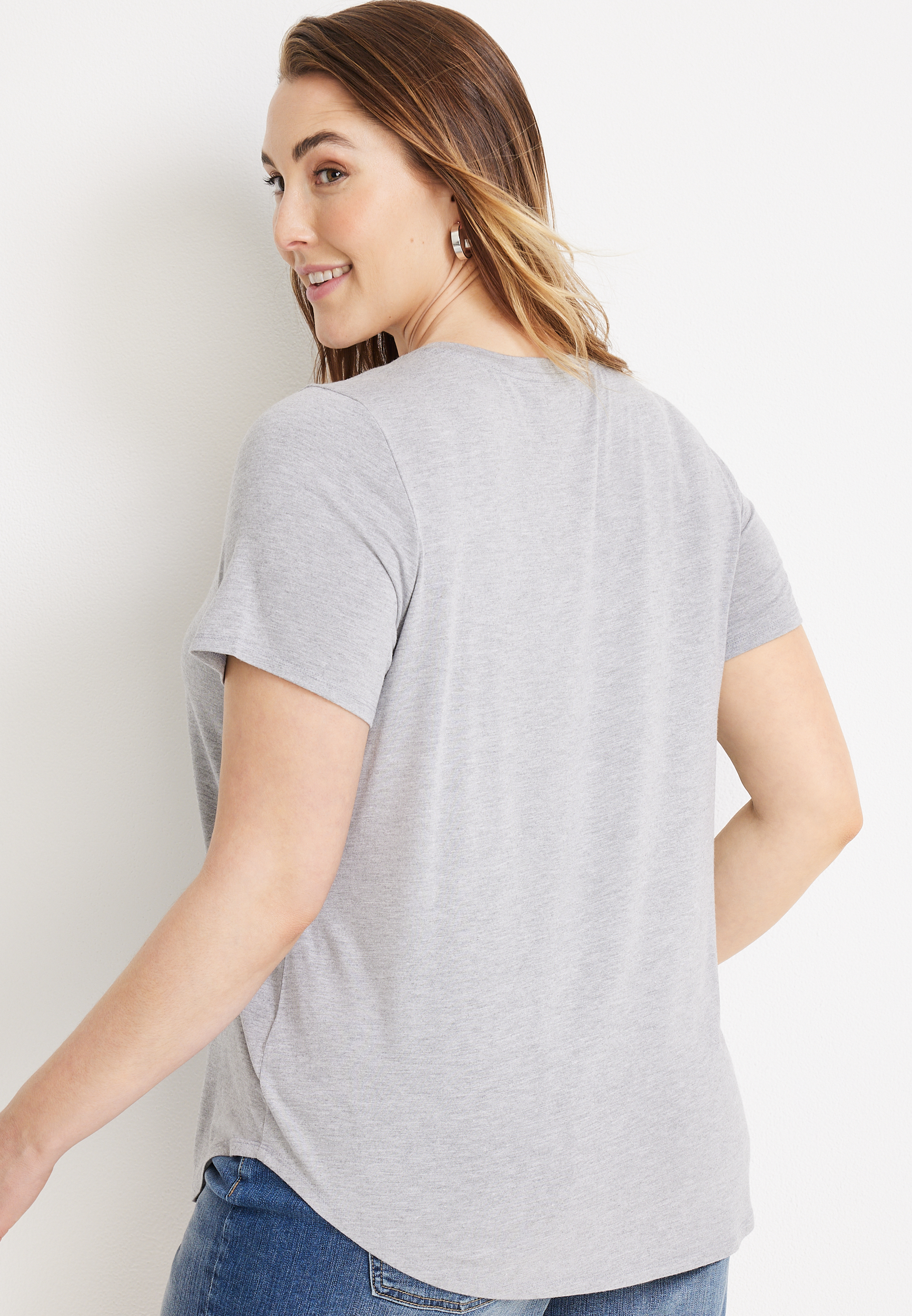 Plus Size Farm Fresh Blooms Graphic Tee, , large