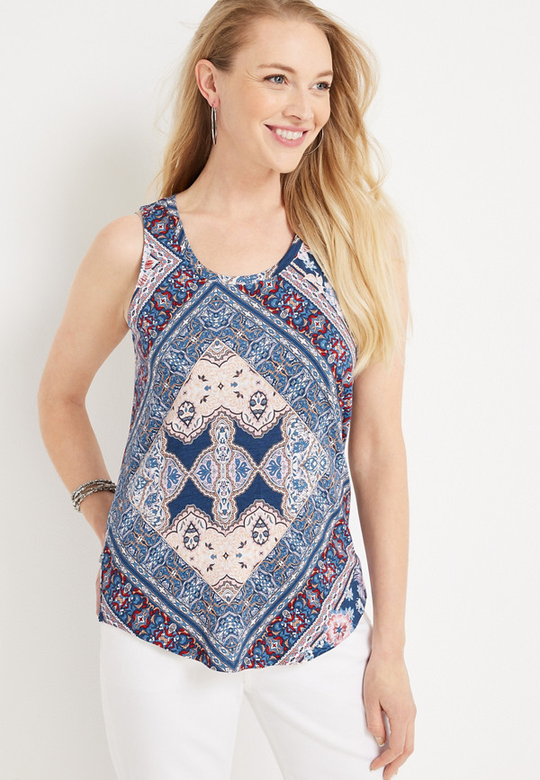 24/7 Melrose Patchwork Tank Top | maurices