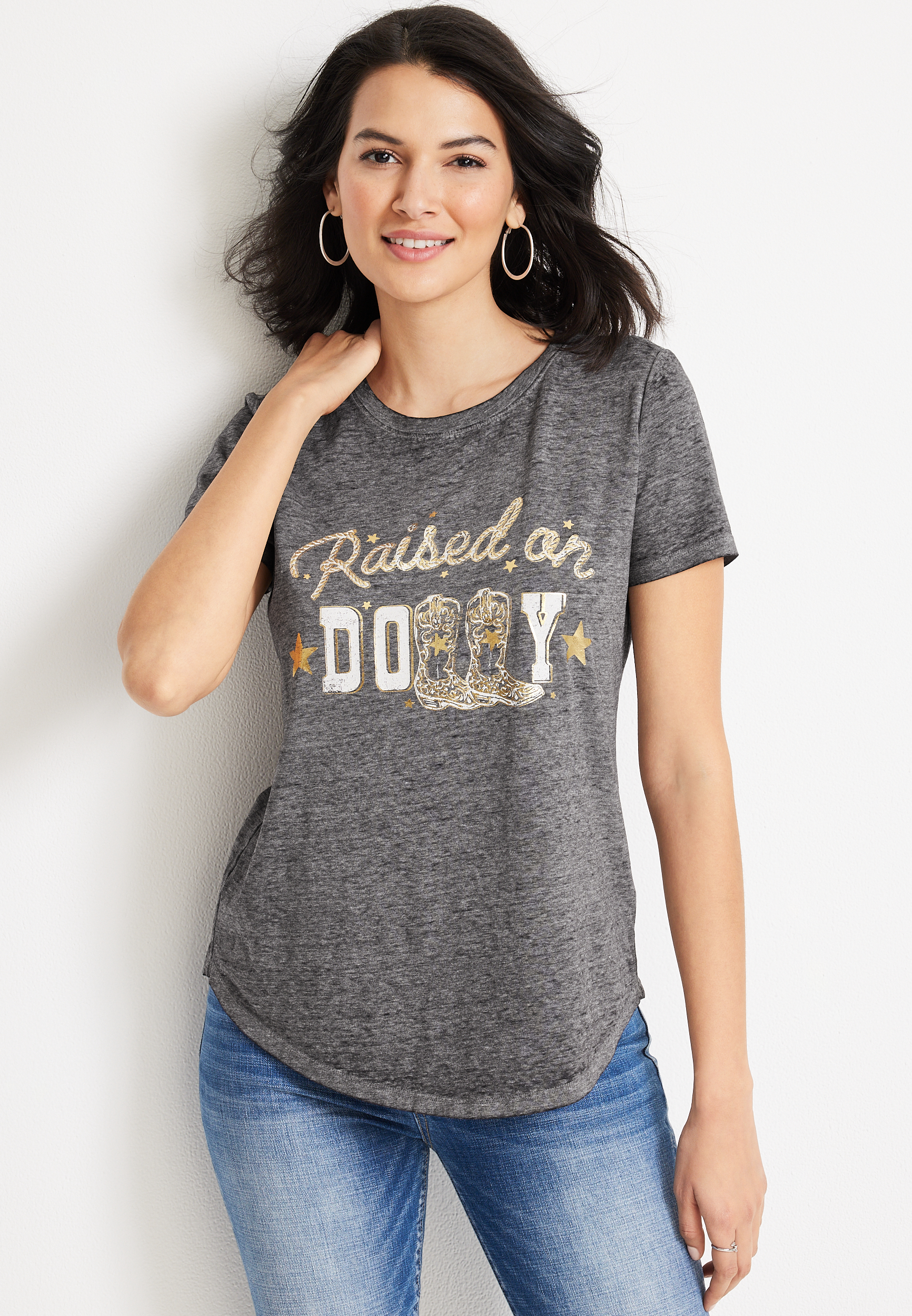 Raised On Dolly Graphic Tee, C151, large