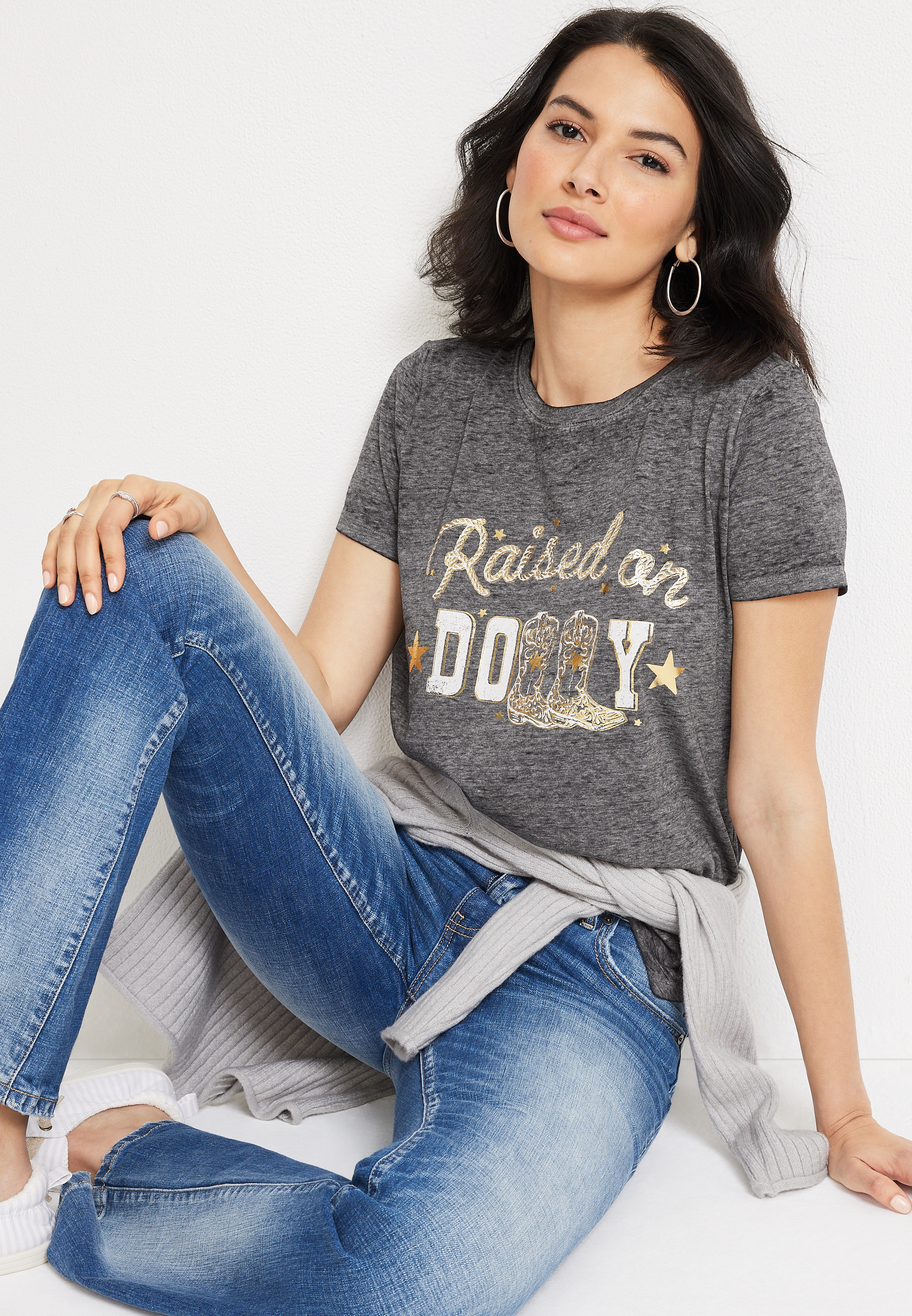 Raised On Dolly Graphic Tee, C151, large