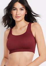 True Stretch Seamless Wide Ribbed Bralette, C9179, small