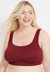 True Stretch Seamless Wide Ribbed Bralette, C9179, small