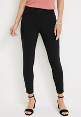 Bengaline Constructed Waist Mid Rise Skinny Dress Pant, C106, small